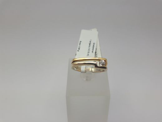 Zelta gredzens ar briljantu, 3.93 g, izm. 16.8