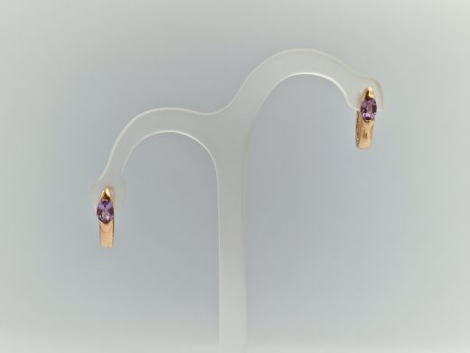 Zelta auskari ar cirkoniju, 3.18 g