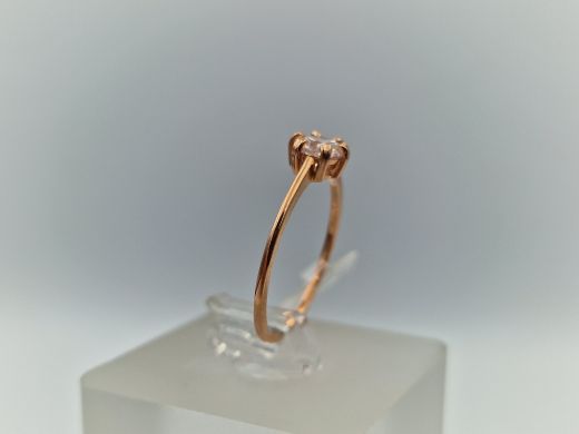 Zelta gredzens ar cirkoniju, 1.29 g, izm. 17