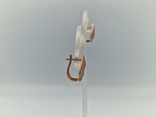 Zelta auskari ar cirkoniju, 3.04 g