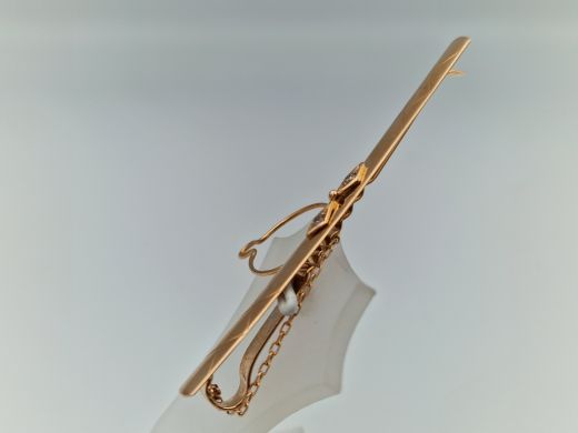 Золотой браслет с цирконом, 4.51 г