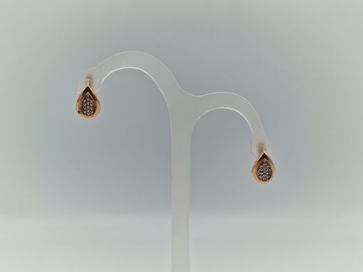 Zelta auskari ar cirkoniju, 2.64 g