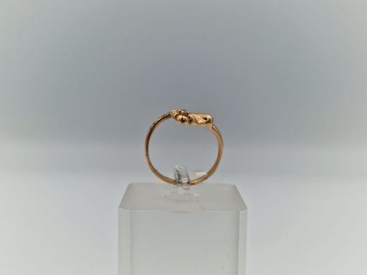 Zelta gredzens ar cirkoniju, 2.33 g, izm. 17.5