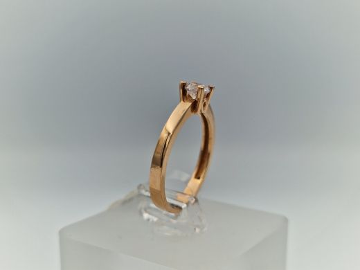 Zelta gredzens ar cirkoniju, 2.02 g, izm. 16.5