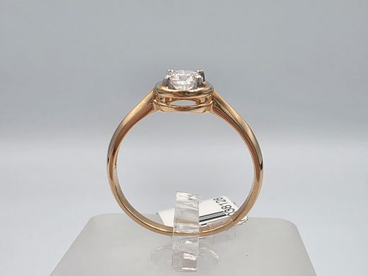 Золотое кольцо с цирконом, 1.77 г