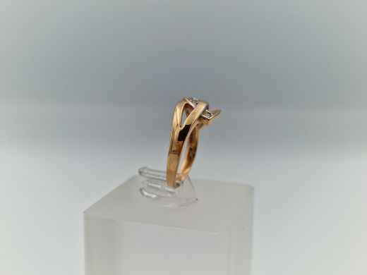 Zelta gredzens ar cirkoniju, 2.24 g