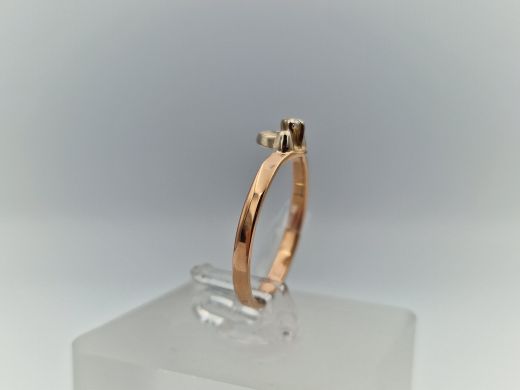 Zelta gredzens ar cirkoniju, 1.54 g, izm. 16