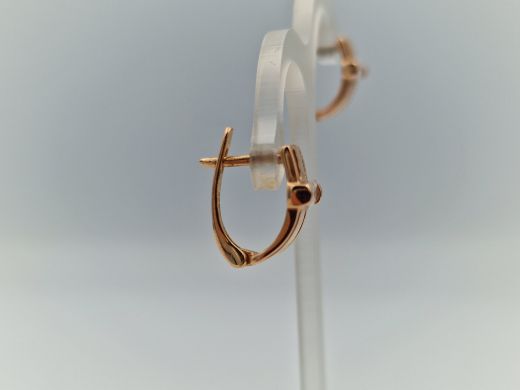 Золотые серьги с цирконом, 2.9 г