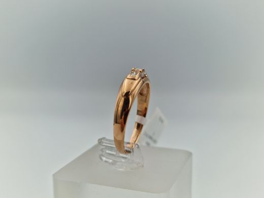 Zelta gredzens ar briljantu, 2.54 g, izm. 18