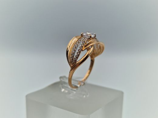 Zelta gredzens ar cirkoniju, 2.03 g, izm. 17.5