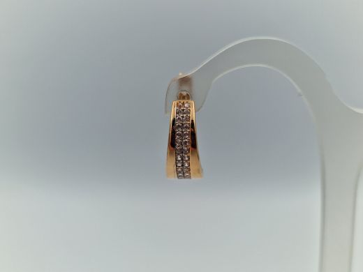 Zelta auskari ar cirkoniju, 2.38 g