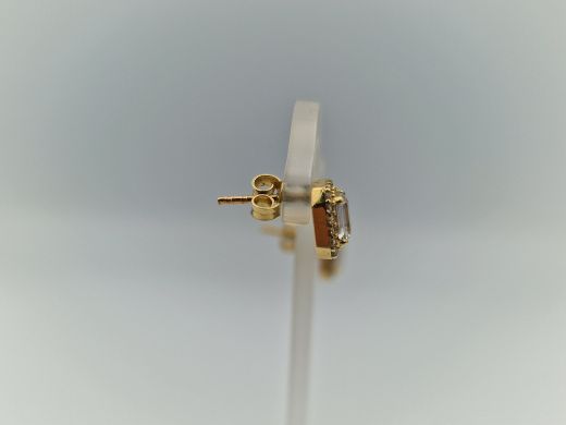 Zelta auskari ar cirkoniju, 1.58 g