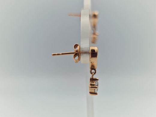 Zelta auskari ar cirkoniju, 2.36 g