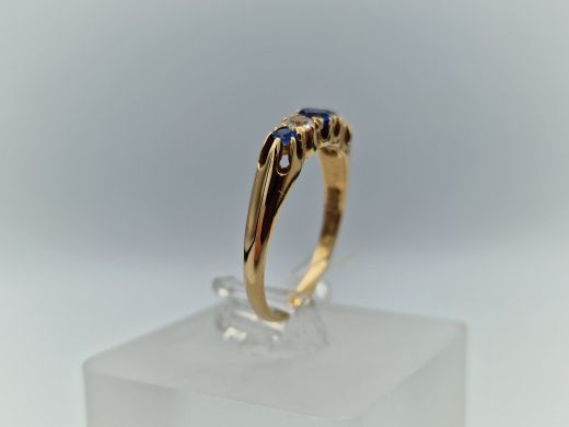 Zelta gredzens ar cirkoniju, 2.54 g, izm. 17.6