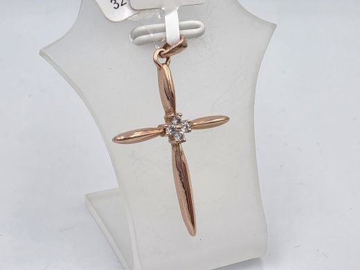 Золотой кулон с бриллиантом, 1.74 г