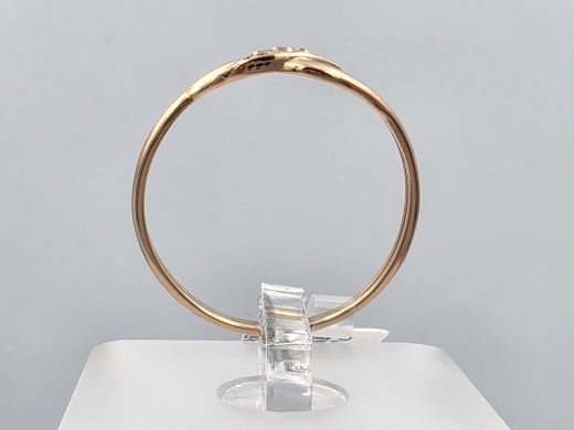 Gold ring with zircon, 1.32 g, size 19.5