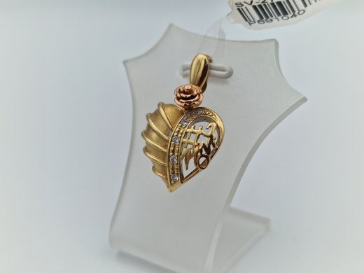 Zelta kulons ar cirkoniju, 4.13 g