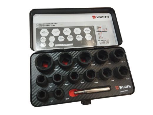 wurth 1/2 Twist Socket Set 14 Pcs