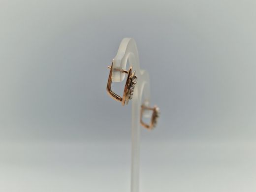 Zelta auskari ar cirkoniju, 3.76 g