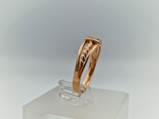 Zelta gredzens ar cirkoniju, 2.05 g, izm. 16.5