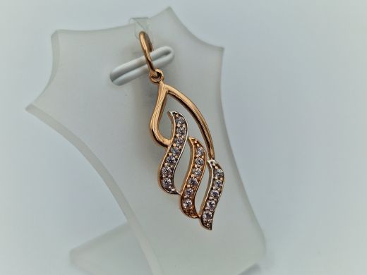 Zelta kulons ar cirkoniju, 1.37 g