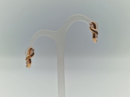 Zelta auskari ar cirkoniju, 2.17 g