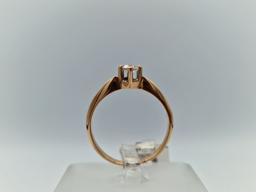 Zelta gredzens ar cirkoniju, 1.69 g, izm. 17.5