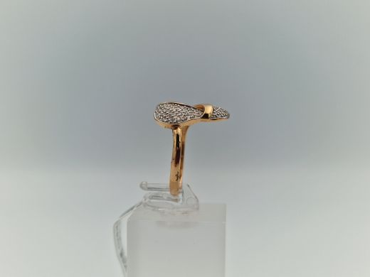 Zelta gredzens ar cirkoniju, 2.72 g, izm. 17