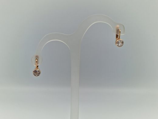 Zelta auskari ar cirkoniju, 2.18 g