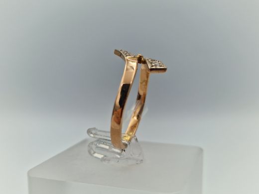 Zelta gredzens ar cirkoniju, 2.35 g, izm. 17