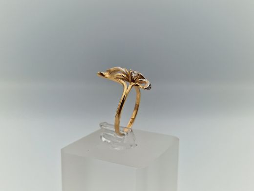 Zelta gredzens ar cirkoniju, 1.95 g, izm. 16.5