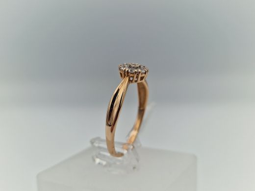 Zelta gredzens ar cirkoniju, 1.67 g, izm. 17.5