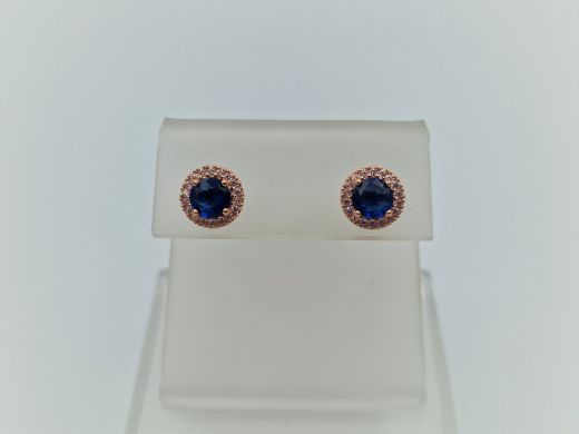 Zelta auskari ar cirkoniju, 1.01 g