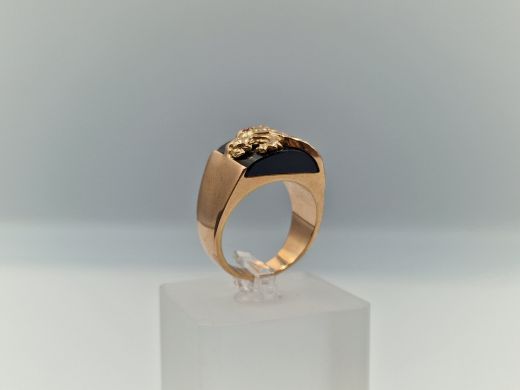 Zelta gredzens ar briljantiem, 18.4 g, izm. 18.5