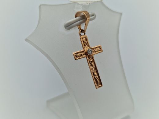 Золотой кулон с цирконом, 0.56 г