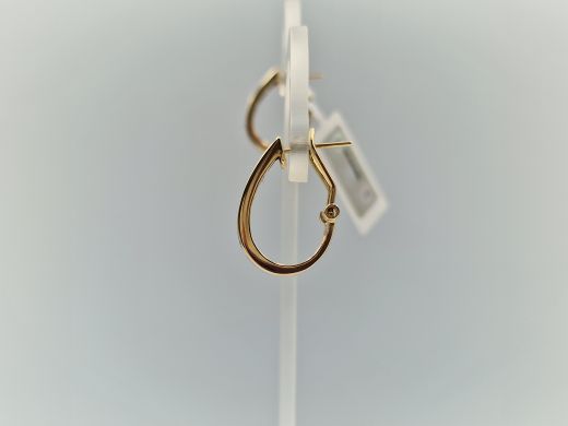 Золотые серьги с бриллиантом, 3.94 г