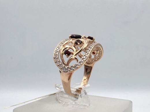 Zelta gredzens ar cirkoniju, 2.79 g, izm. 17