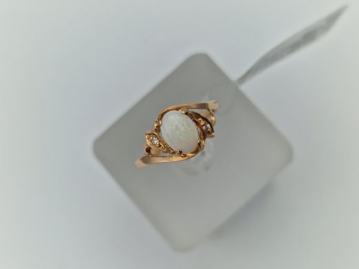 Zelta gredzens ar cirkoniju, 1.82 g, izm. 16.5