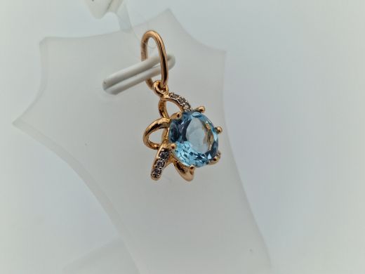 Zelta kulons ar cirkoniju, 1.73 g