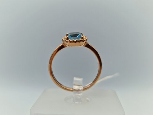 Zelta gredzens ar topāzu, 1.98 g, izm. 16.5