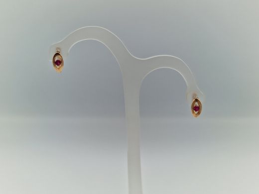 Zelta auskari ar cirkoniju, 1.09 g