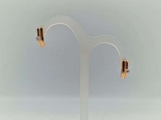 Zelta auskari ar cirkoniju, 2.35 g