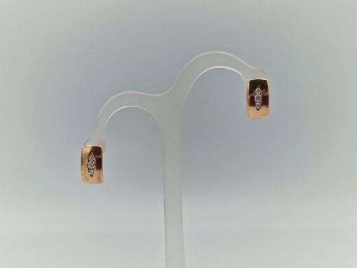 Zelta auskari ar cirkoniju, 1.66 g