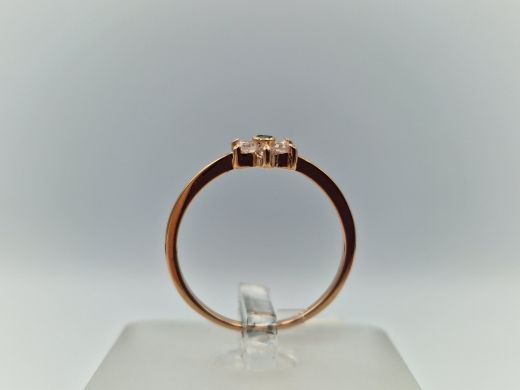 Zelta gredzens ar cirkoniju, 1.41 g, izm. 17.5