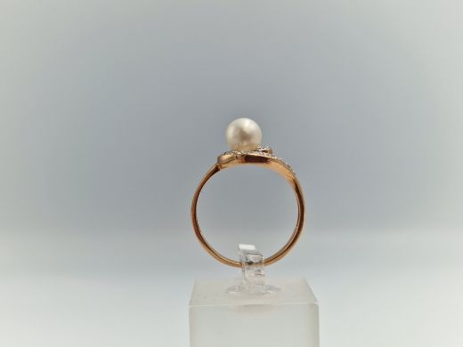 Zelta gredzens ar cirkoniju, 2.59 g, izm. 17