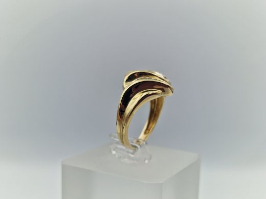 Zelta gredzens ar briljantiem, 3.76 g, izm. 17