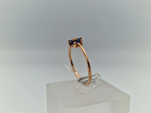 Zelta gredzens ar cirkoniju, 1.35 g, izm. 17