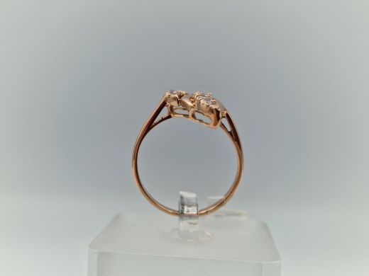 Zelta gredzens ar cirkoniju, 2.97 g, izm. 17.5