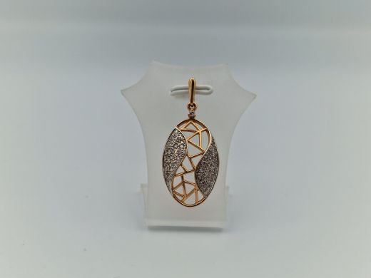 Zelta kulons ar cirkoniju, 2.46 g