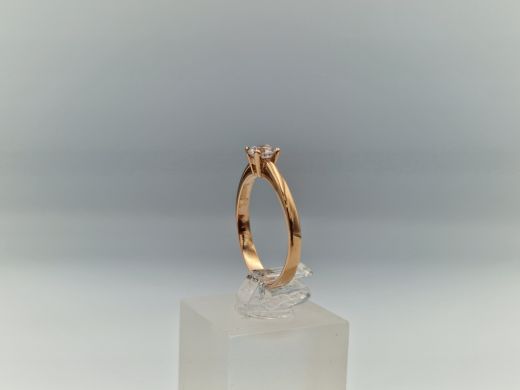 Zelta gredzens ar cirkoniju, 1.91 g, izm. 17